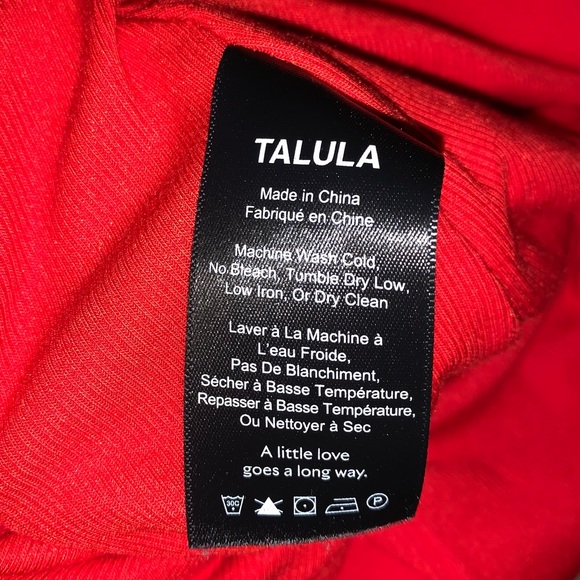 Aritzia Talula Dalal Ribbed Red Bodysuit Size S/P - Picture 5 of 6